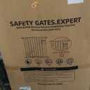 51.18" Extra Tall Cat Gate for Doorway, 29"-40" Auto Close Pet Gate Include 2.75" and 5.5" Extension Kits, No Drilling Pressure Mount Kit, Suitable for Doorways or Kitchen, Black