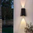 JoollySun Solar Outdoor Wall Lights: Solar Sconce Lights Outdoor Wall Mount for Outside House Porch Yard Fence (2 LED)