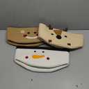 3 Pieces Christmas Woven Baskets Empty, 10.6*6.8inch Small Cute Designs Holiday Cotton Rope Baskets for Christmas Gift, Holiday Decor & Storage(Snowman + Gingerbread Man + Fawn)