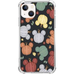 Cute Halloween Pumpkin Phone Case Compatible with iPhone 13, Trippy Hippie Color Pumpkins Cover for Men Girls Women Boys, Shockproof Protective TPU Case for iPhone 13