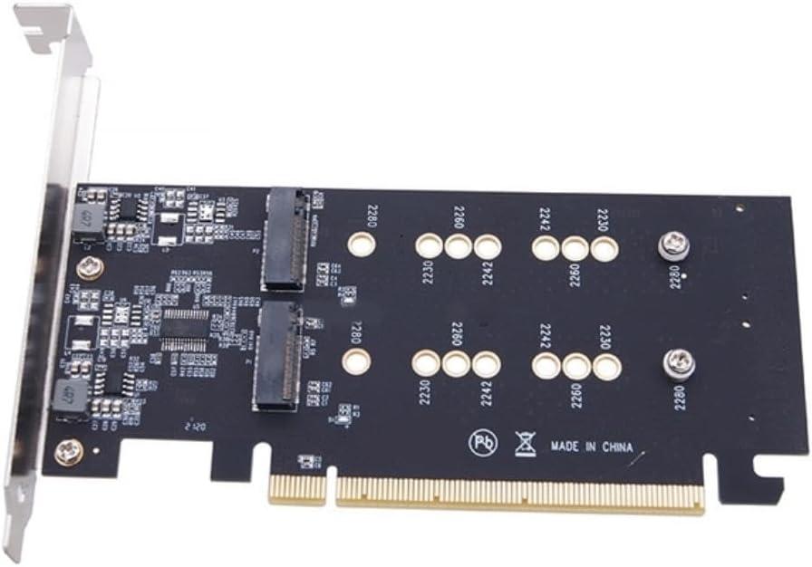 for PCI-E3.0 X16 Split to 2 Ports NVME Expansion Card M.2 SSD Disk Array Card VROC Card