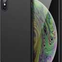 JETech Silicone Case for iPhone Xs Max 6.5-Inch, Silky-Soft Touch Full-Body Protective Case, Shockproof Cover with Microfiber Lining (Black)