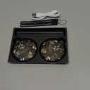 Palm Size Hand Warmers Rechargeable 2 Pack, 0.5S Instant Heating Ultra Slim Electric Hand Warmers, 5 Levels Heating AI Smart Chips, Hunting Camping Essentials, Great Gift for Wife, Husband(Black Gold)