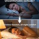 Under Pillow Speaker for Sleeping, Bluetooth Sleep Speaker with White Noise Machine and Timer, Headphone-Free Mini Sound Speaker for Side Sleepers (Blue)