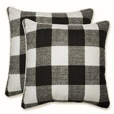 Pillow Perfect Anderson Matte 2 -Piece 16-1/2-in x 16-1/2-in Black Square Indoor Decorative Pillow