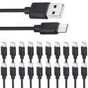 Smays USB C Cable Bulk 20-Pack, Type C Charger Cord 3.3ft Multipack