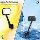 Hood Mirrors Assembly Compatible with 2008-2017 Freightliner Cascadia (Painting (Black), Right)