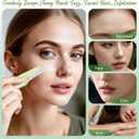Sonic Dermaplane Razor for Women Face Beauty Face Epilator, Exfoliation & Peach Fuzz Facial Hair Removal for Women, Electric Face Razors Shaver Trimmer Anti-Aging 3 Speeds & 10 Refill Blades, Green