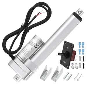 RVMARINEPAT Linear Actuator 12V with Controller 6" 3000N/660lbs Stroke Electric Actuator 5mm/s Motion Actuator Heavy Duty with Reverse Polarity Switch Controller