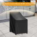 Kipiea Patio Chair Covers Waterproof Winter - Heavy Duty Lawn Outdoor Furniture Chair Covers with Anti UV and No Tears, No Fading (28" W x 36" D x 47" H)