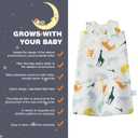 2 x Swaddle-Blanket Baby Girl & Boy Swaddles Newborn Infant Transition 100% Cotton Wrap Blankets, 3-Way Adjustable Wearable Blanket, TOG 1.0 (Colorful Zoo, 3-6 Month)