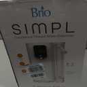 Brio SIMPL Countertop Water Dispenser, 3 Stage Water Filter & Adjustable Instant Hot Water | Easy Access Refillable 2.5L Tank | Tall 8.5" Dispense Height, LED Touch Controls, White