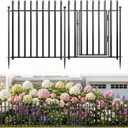 No Dig Decorative Garden Fence, 24in(H)×22ft(L), 10 Panels with Gate