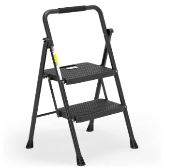 HBTower ZL0202 Portable Steel 2 Step Ladder