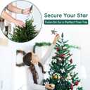 HarcoHome Christmas Tree Topper Holder - Heavy-Duty Metal Twist On Tree Topper Supporter for Your Tree Toppers, Tree Topper Stabilizer Fits Most Tree Sizes, Secure Lock for Treetop Ornaments (Green)