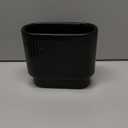 Black Ceramic Vase for Flowers, Decorative Boho Vase for Decor, Rectangle Vases for Tulips, Pampas Grass Vases for Living Room, Office, Mantel, Wedding, Dining Table, 7 Inches