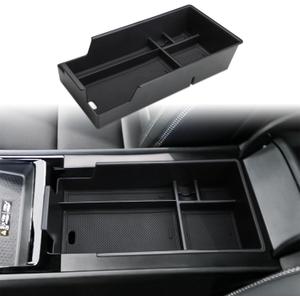 MARCHFA Center Console Organizer Compatible for 2025 2024 2023 Chevy Blazer EV Accessories Armrest Box Tray Organizer Insert with non-slip mats