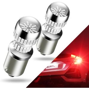 AUXITO 1156 LED Bulb Red 400% Super Bright 7506 BA15S P21W LED Replacement with Projector for Taill Brake Backup Reverse DRL Signal Parking Lights, Pack of 2