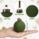 Sotiff 24 Pcs Christmas Velvet Ornaments Balls 2.4 Inch Velvet Balls for Christmas Tree Ornaments Ball for Family Holiday Wedding Party Xmas Tree Hanging Decoration Multicolor