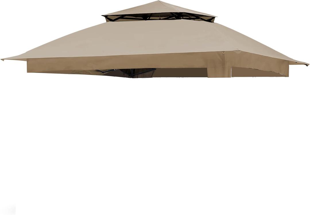 Khaki Replacement Cover Compatible with COOS Bay 11x11, Cover Compatible with CoolSpot 11'x11', Cover Compatible with Eagle Peak11'x11' Instant Outdoor Canopy Frame