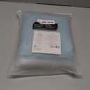 Gibelle No Hook Waffle Weave Shower Curtain with Snap-in Fabric Liner Set for Bathroom, Hotel Style with Mesh Top Window, Waterproof & Washable, Fog Blue, 72x74