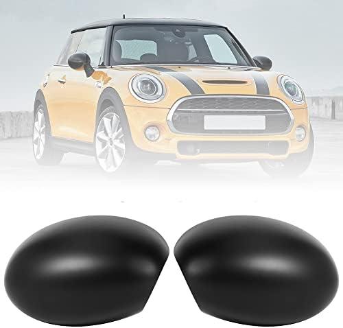 Cakievro Car Side Mirror Covers Rearview Door Wing Mirror Caps for MINI Cooper R50 R53 2001-2008 R52 2004-2007