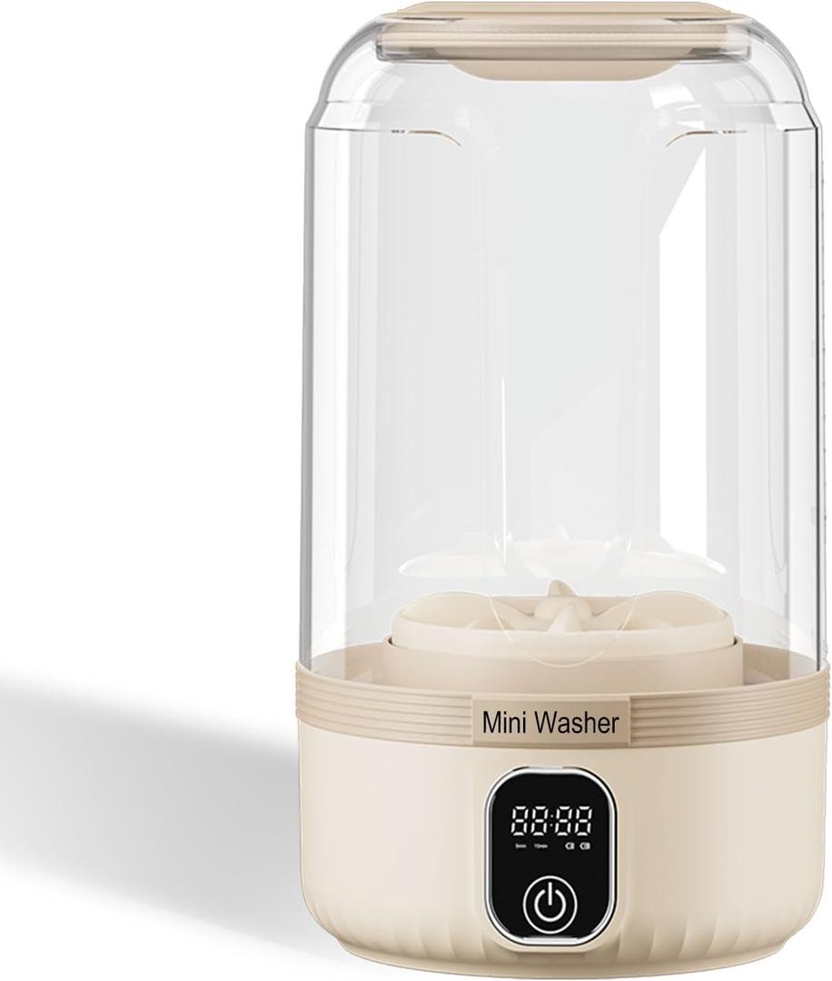 Small Washing Machine Underwear Washing Machine Beige
