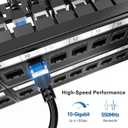 Jadaol [UL Listed] 48 Port Patch Panel Rackmount or Wall Mount 19-Inch, 2U Cat 6 Network Panel Preloaded with 48 Keystone Couplers Plus 2 Spare, 10Gbps Ethernet Panel with Cable Management & Back Bar