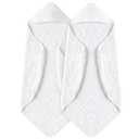 Yoofoss Hooded Baby Towels for Newborn 2 Pack 100% Muslin Organic Cotton Baby Bath Towel with Hood for Babies, Infant, Toddler and Kids, 32x32Inch, Soft and Absorbent Newborn Essential,White-2 Pack