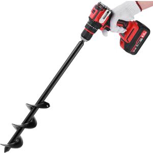 ERYTLLY Auger Drill Bit for Planting 2.5 x16.5inch,Garden Auger Spiral Bulb Planter Tool for Umbrella Holes Post Hole Digger - Compatible with 3/8 inch Hex-Shank Drill