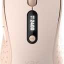 XBG B15pro Wireless Bluetooth Mouse, Bluetooth 5.0/4.0 & 2.4G Tri-Mode, Type-C Rechargeable with LED Screen Display, Ergonomic Silent Click for Laptop/PC/Tablet, Multi-Device & Office Use-Pink