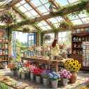 Cozy Flower Shop Puzzles for Adults 1000 Pieces,Challenging Jigsaw Puzzles for Adults,Difficult Impossible Puzzle for Family Game Night,Puzzle with Letters on Back,Recycled Paper Jigsaw Puzzle