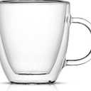 JoyJolt Savor Double Wall Insulated Glasses Espresso Mugs (Set of 2) - 5.4-Ounces