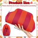 Mahjong Tile Bag Woven Clutch Purses for Women Woven Striped Dumpling Bag Summer Beach Evening Handbag for Mahjong Tile Vacation Supplies(Orange Purple,Thick Lines)