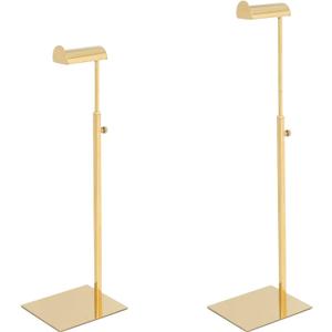 Handbag Display Stand - 2 Pack Stainless Steel Purse Display Stand Adjustable Height Table Ornament for Home Store Boutique Counter (Anti-fingerprint)