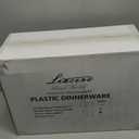 Liacere 350PCS Pink Plates Disposable-PinK Plates 50guest Baroque Plastic Dinnerware include 100Plates, 50Pack Pre Rolled Napkins with Silverware 50Cups Perfect for Valentine's DayGalentines Day