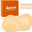 Awant Newest Ultra Boost Inserts Double-Sided Adhesive Pads Sticky Bikini Padding Inserts for Sports Bra Swimsuit Beige, Size C 
