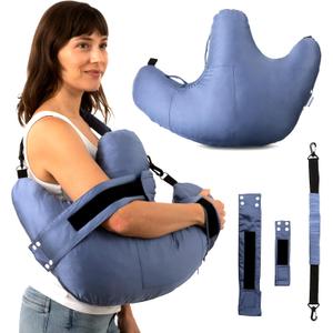Shoulder Pillow - Rotator Cuff Relief, Shoulder Surgery Pillow, Rotator Cuff Surgery Must Haves, Arm Sling Elevation Support, Recovery Supplies, No Snag Zipper, Machine Washable