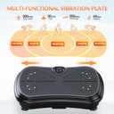 Vibration Plate Exercise Machine Weight Loss, Whole Body Vibration Plate for Lymphatic Drainage, 180 Adjustable Speeds Vibrating Plate Fitness Platform for Women Men