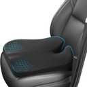 Anzhixiu Elevated Car Seat Cushion for Improved View Reduces Lower Back Pressure & Supports Spine Ideal for Long Trips Black Truck Seat Cushion
