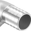 uxcell 304 Stainless Steel Hose Barb Fitting Elbow, 25mm Barbed x 1" NPT Female Pipe Connector Adapter for Water Fuel Air