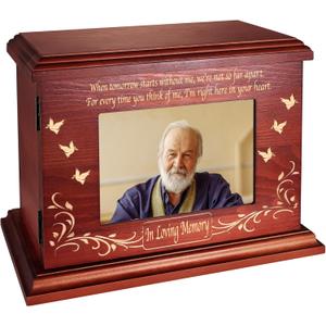 Cremation Memorial Urns for Human Ashes Adult Male Female, Wooden Picture Frame Urns Box and Casket for Men Women Child, Burial Funeral for Ashes, Holds Up to 250 LBS