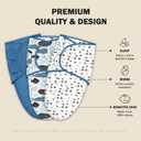 Cute Castle 3-Pack Baby Swaddle Sleep Sacks - Newborn Swaddle Sack - Ergonomic Baby Swaddles Blanket Warp for Boys and Girls - Baby Essentials (0-3 Months - Blue)