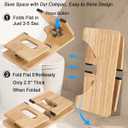 Yose Toilet Stool Foldable, 7 Inch Poop Stool for Bathroom, Toilet Stool Squat Adult, Thickened Bamboo Potty Stool with 400lb Support & Non-Slip Pads, for Better Bowel Health