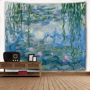 Monet Tapestry Water Lilies Flowers Tapestry Wall Hanging Art Home Decor for Living Room Bedroom Dorm 80 x 60 Inches (Multi 05) Monet Tapestry Water Lilies Flowers Tapestry Wall Hanging Art Home Decor for Living Room Bedroom Dorm 80 x 60 Inches (Multi 05)