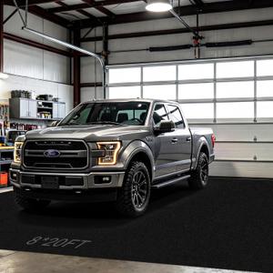8' x 20' Extra Large Garage Floor Mat for Under Car, Heavy Duty Absorbent Oil Mat for Garage Floor, Waterproof Non-Slip Oil Spill Mat for Garage Driveway, Protect Concrete Floor from Oil Leaks Stains