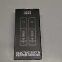 Home Hero Electric Salt and Pepper Grinder Set - Automatic Salt and Pepper Grinder Set Rechargeable. Electronic Salt and Pepper Shakers with LED Light, Electric Pepper Grinder & Salt Grinder, Set of 2 (White & Black)