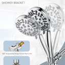 JDO Shower Head with Handheld, High Pressure Handheld Shower Head 9 Settings, Detachable Shower Head Set with Stainless Steel Hose and Shower Bracket (Chrome)