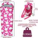 Kids Sleeping Bags - Camping Sleeping Bags with Carry Bag - Compact Sleeping Bag for Hiking, Backpacking 3 Season Warm & Cool Weather, Lightweight Waterproof Outdoor Travel for Boys Girls