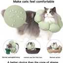 Cat Cone Collar,Cute Waterproof Cat Recovery Collar,Anti-Bite Lick Wound Healing Safety Elizabethan e Collar for Cats,Green Flower All-Season Style